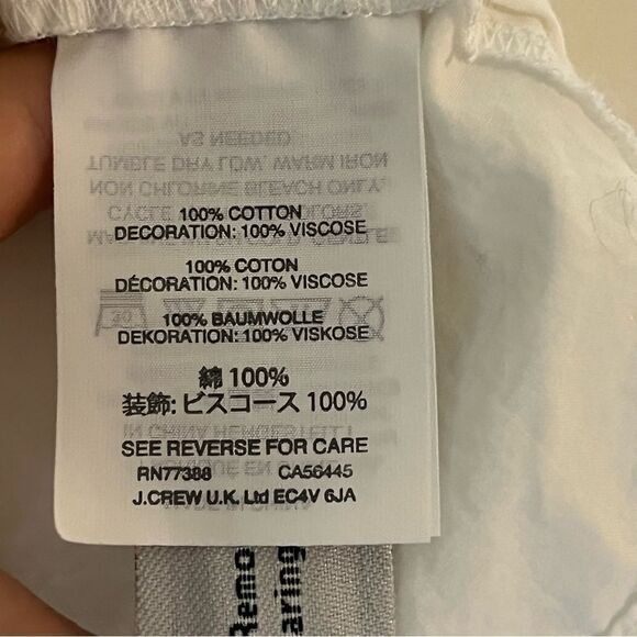 Women's J. Crew White & Black Tank Top with Bow - Picture 5 of 6